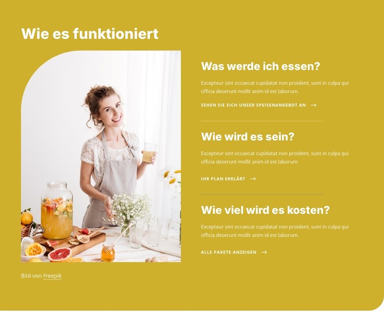 So funktioniert Ernährung CSS-Vorlage