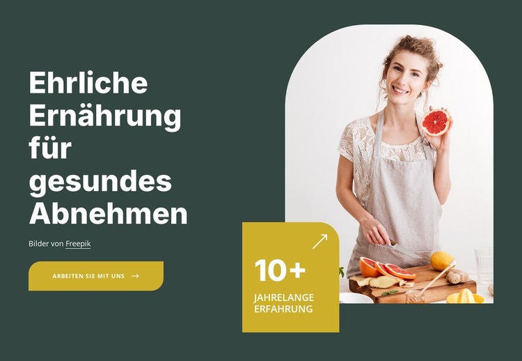 Ernährungsprogramme Website-Vorlage