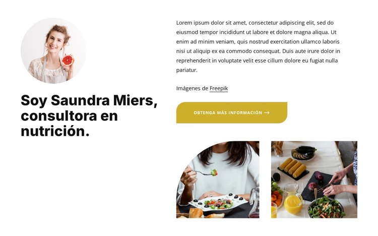 El consultor de nutrición Plantilla HTML