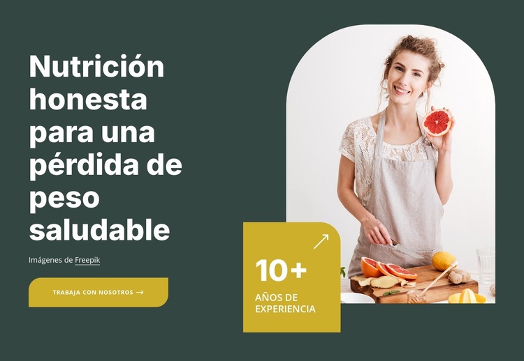 Programas de nutrición Plantilla de sitio web