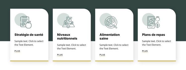 Alimentation et nutrition Modèles de constructeur de sites Web