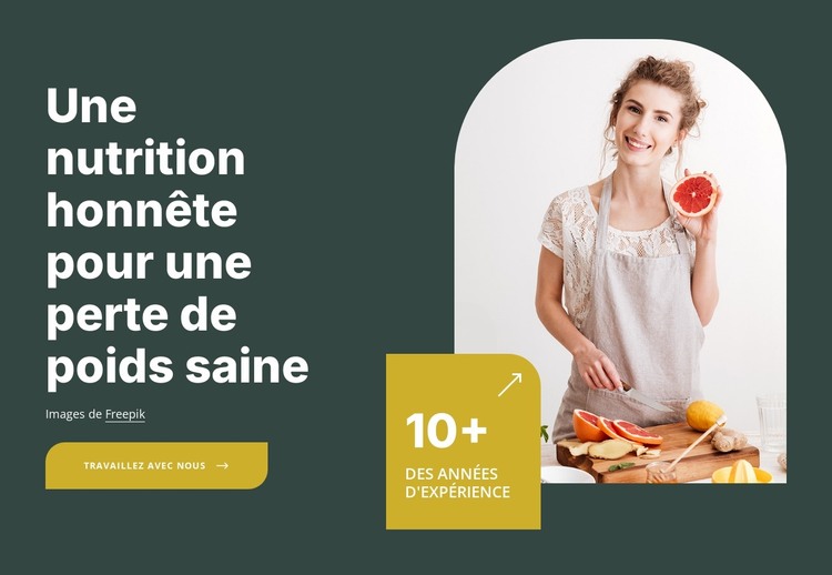 Programmes de nutrition Modèle HTML