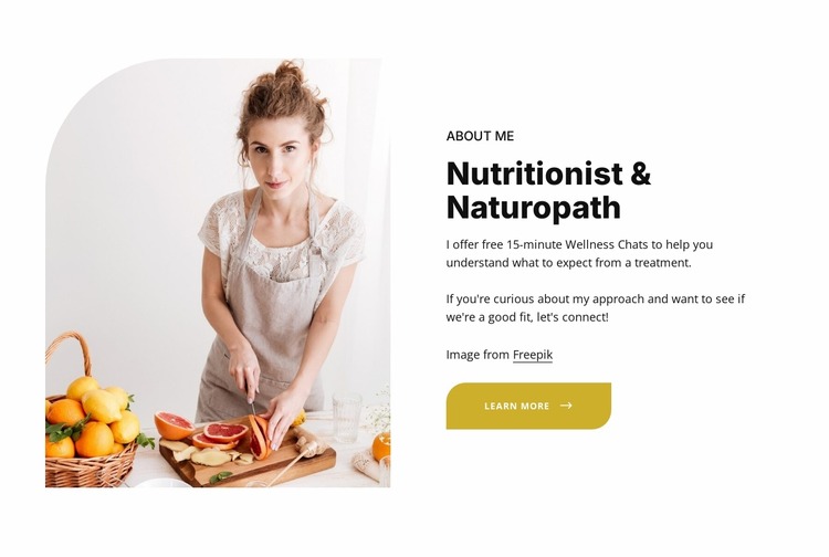 Nutritionist and naturopath Html Website Builder