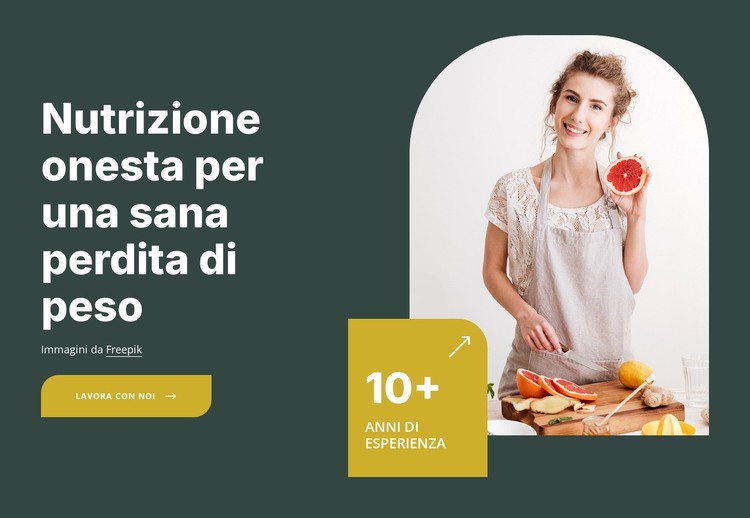 Programmi di nutrizione Modello HTML