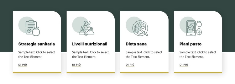 Cibo e nutrizione Modello di sito Web