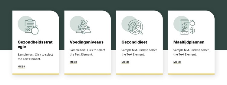 Voedsel en voeding HTML-sjabloon