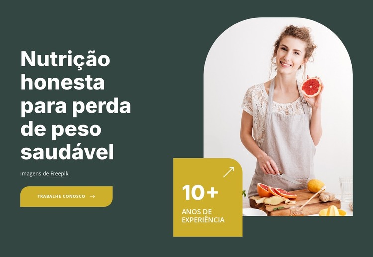 Programas de nutrição Modelo HTML