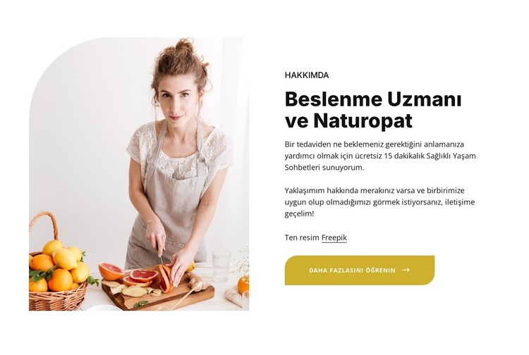 Beslenme uzmanı ve naturopat CSS Şablonu