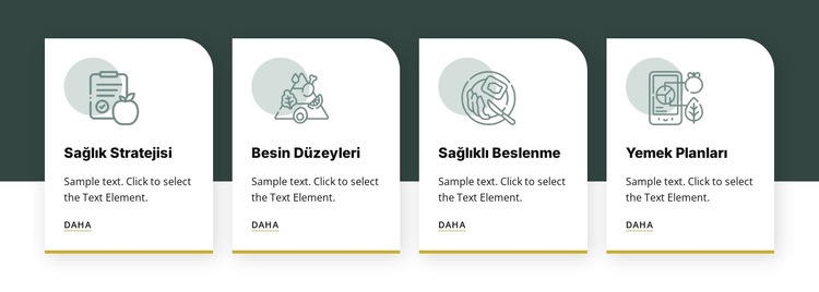 Gıda ve beslenme Web Sitesi Şablonu