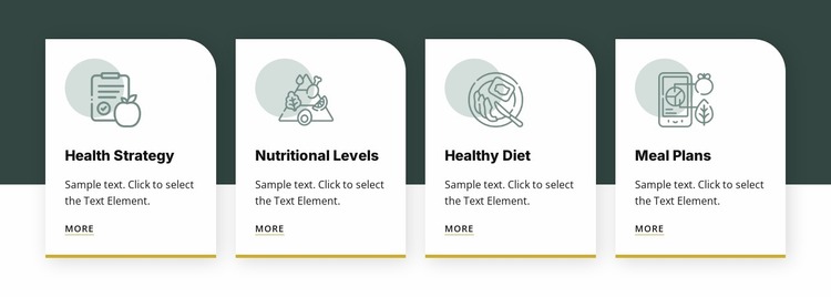 Food and nutrition Website Mockup