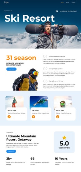 Mountain Bliss Experience Flexbox Template