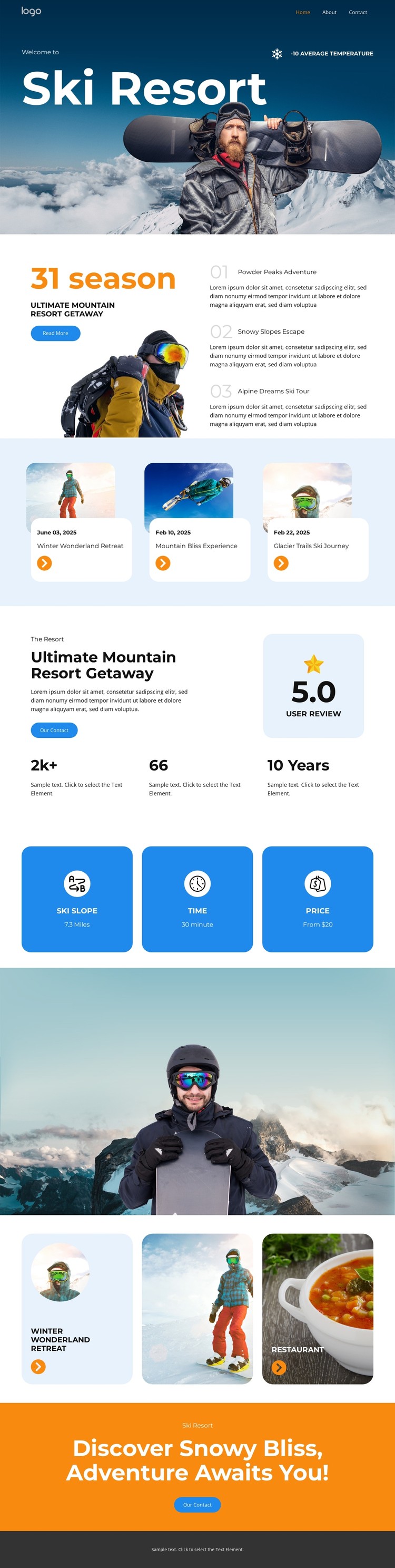 Mountain Bliss Experience CSS Template