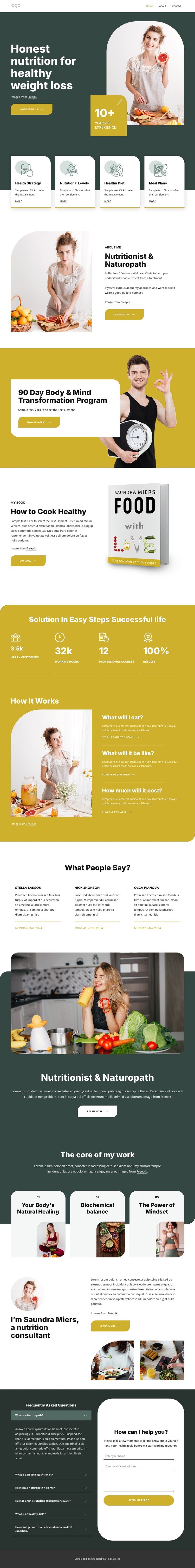 Honest nutrition CSS Template