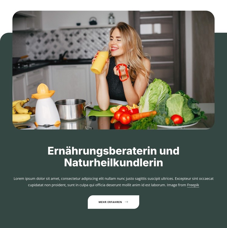 Diätassistentin, Ernährungsberaterin und Heilpraktikerin CSS-Vorlage