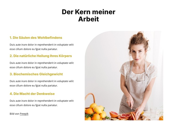 Ernährung und Arbeitseffizienz CSS-Vorlage