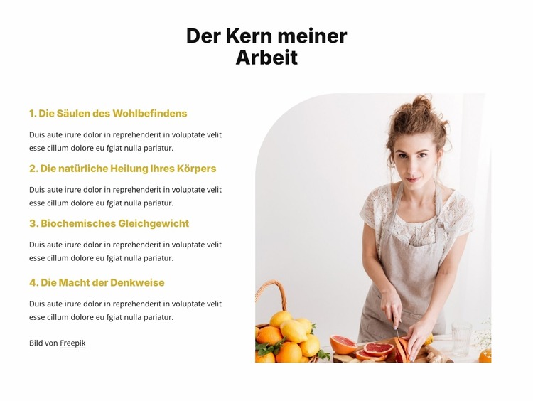 Ernährung und Arbeitseffizienz Joomla Vorlage