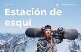 Página De Inicio Del Sitio Web Para Paraíso De Nieve Para Esquiadores