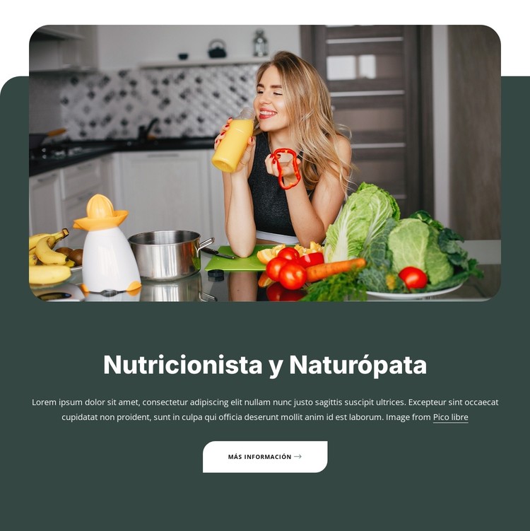 Dietista, nutricionista y naturópata Plantilla CSS