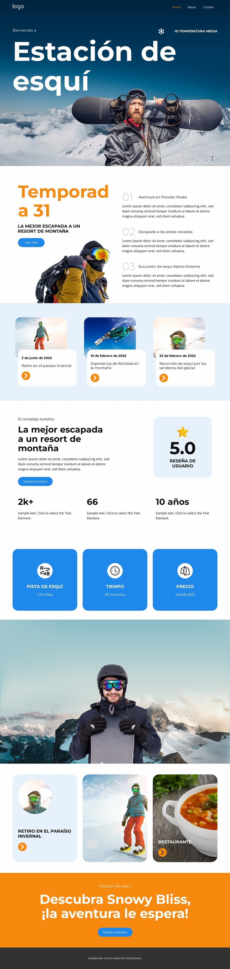 Experiencia de felicidad en la montaña Plantilla Joomla