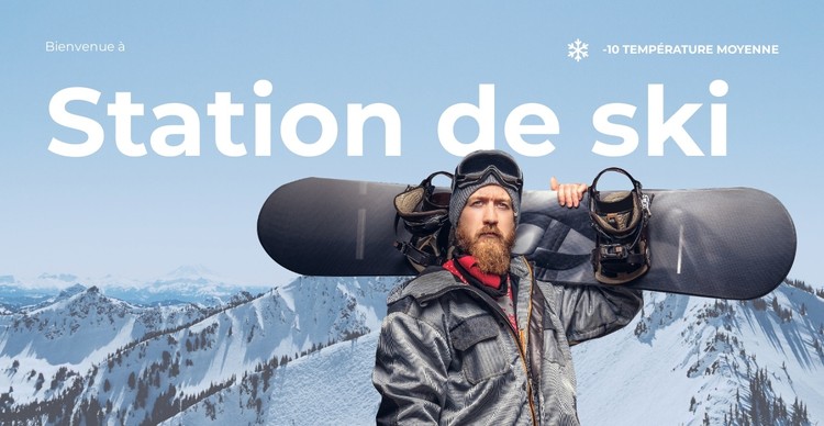 Paradis de la neige pour les skieurs Modèle CSS