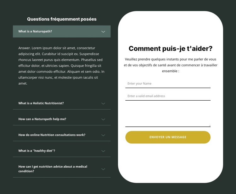 Consultation nutritionnelle personnalisée Modèle HTML