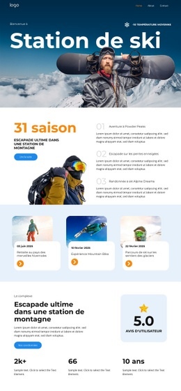 Expérience Mountain Bliss - Modèle HTML5 Simple