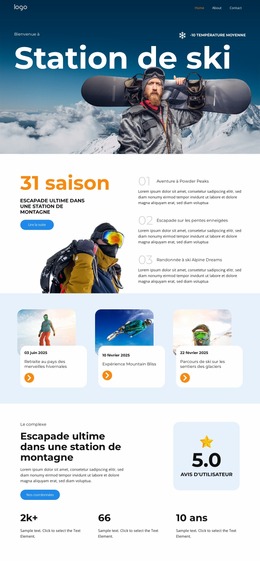 Expérience Mountain Bliss - Modèle Joomla Polyvalent