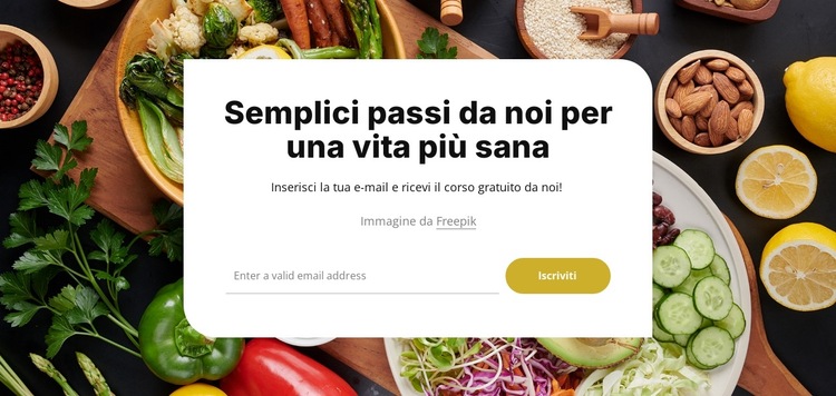 Modulo di iscrizione nella casella Modello di sito Web