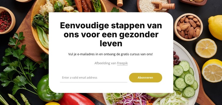 Inschrijfformulier in het vakje HTML-sjabloon