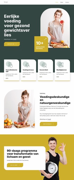 Eerlijke Voeding - Joomla-Sjabloon Voor Elk Apparaat