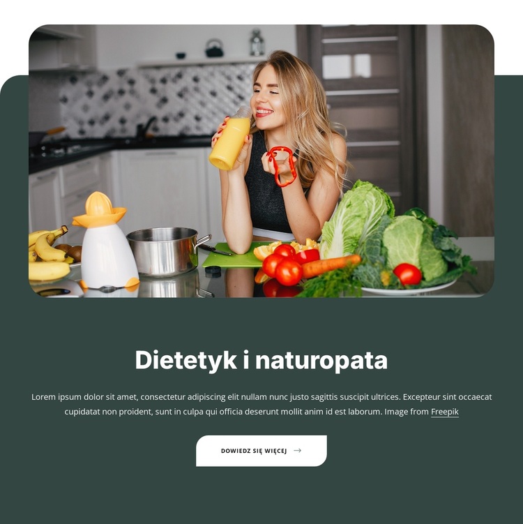 Dietetyk, specjalista ds. żywienia i naturopata Motyw WordPress