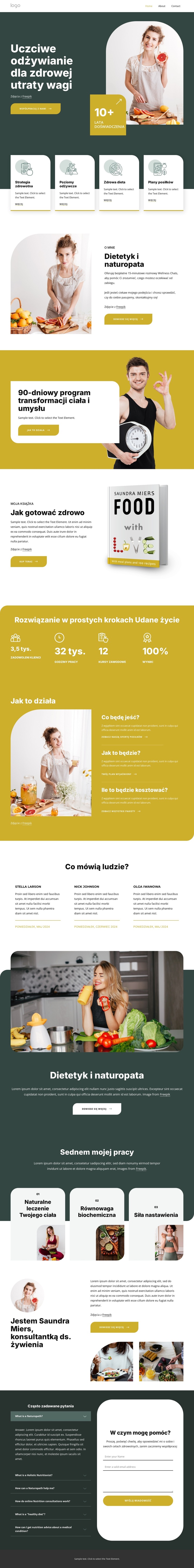 Uczciwe odżywianie Motyw WordPress