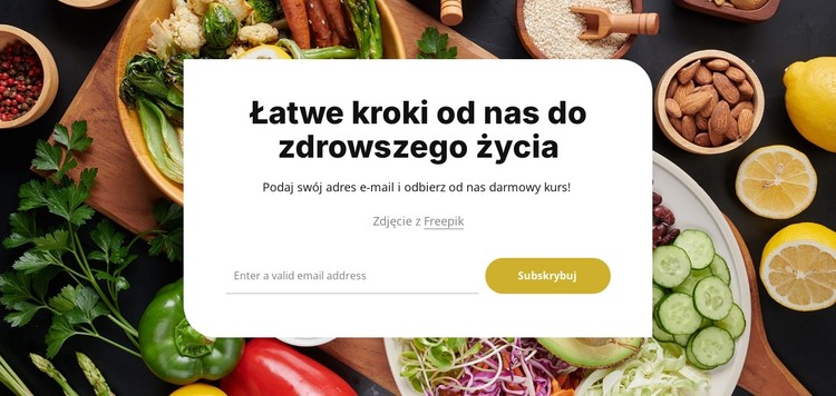 Formularz subskrypcji w polu Szablon CSS