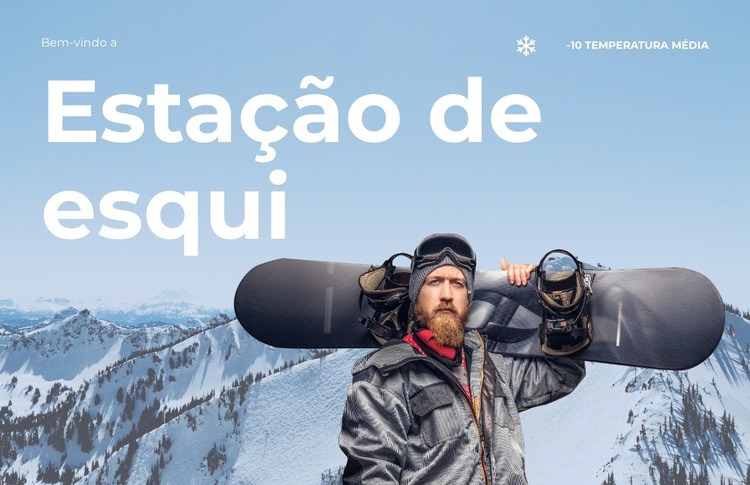 Paraíso da neve para esquiadores Modelo HTML