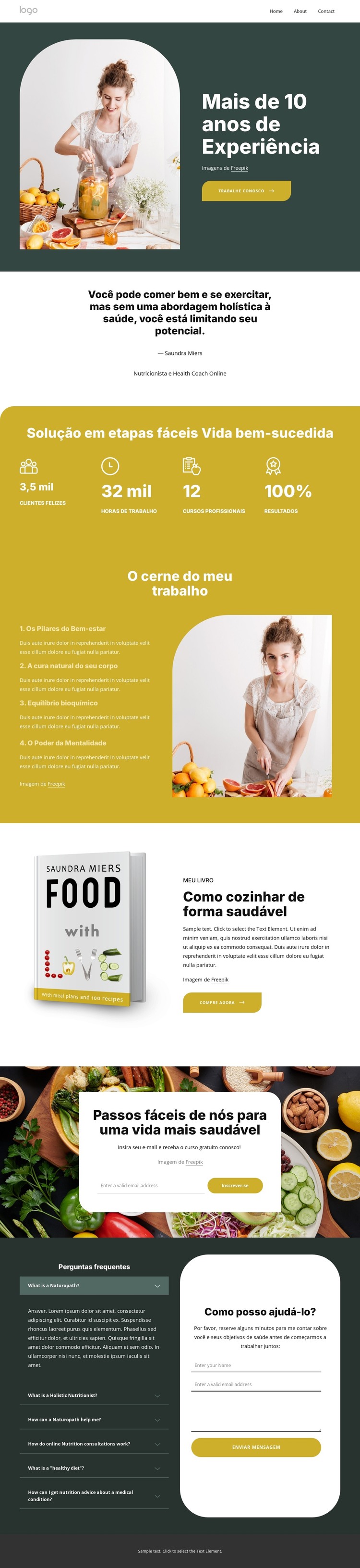 Coach de saúde nutricional Modelo HTML