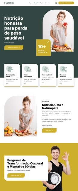 Nutrição honesta Modelos HTML5
