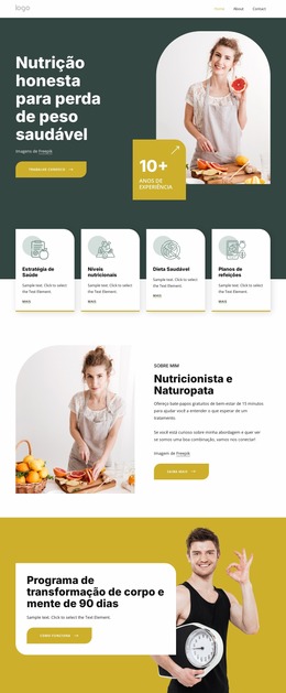 Nutrição Honesta - Template Joomla Para Qualquer Dispositivo