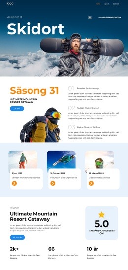 Mountain Bliss Experience – Responsivt WordPress-Tema