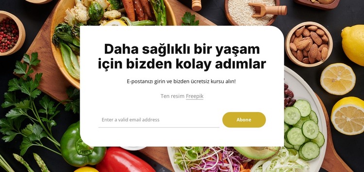 Abonelik formu kutuda HTML Şablonu