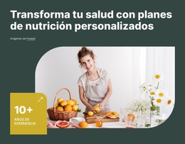 Asesoramiento Nutricional Y De Estilo De Vida: Plantilla HTML5 Adaptable