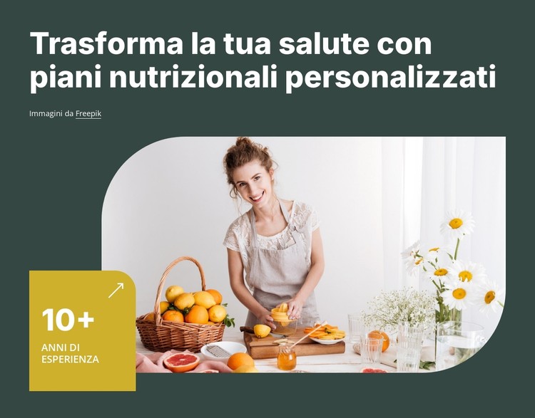 Consulenza nutrizionale e di stile di vita Modello CSS