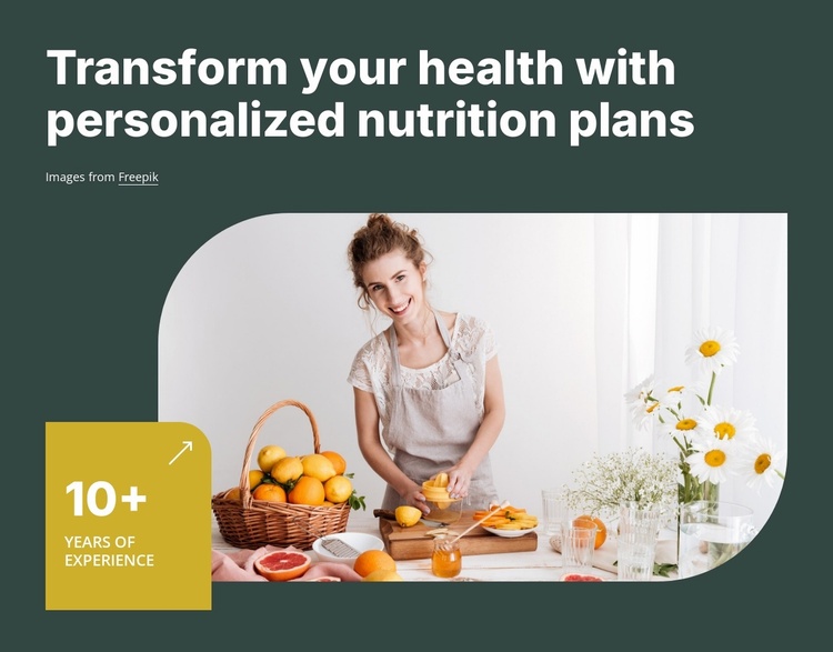 Nutrition and lifestyle counseling Landing Page