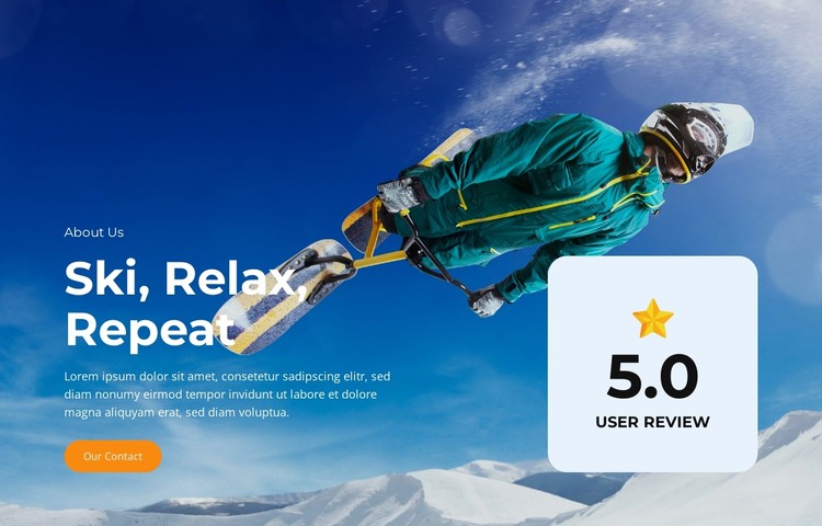 Glacier Trails Ski Journey CSS Template