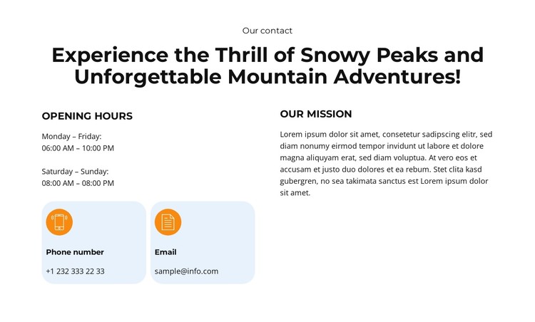 Escape to Snow CSS Template