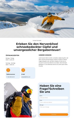 Erobern Sie die Pisten HTML-Vorlagen