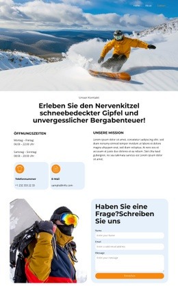 Erobern Sie die Pisten HTML5-Vorlagen