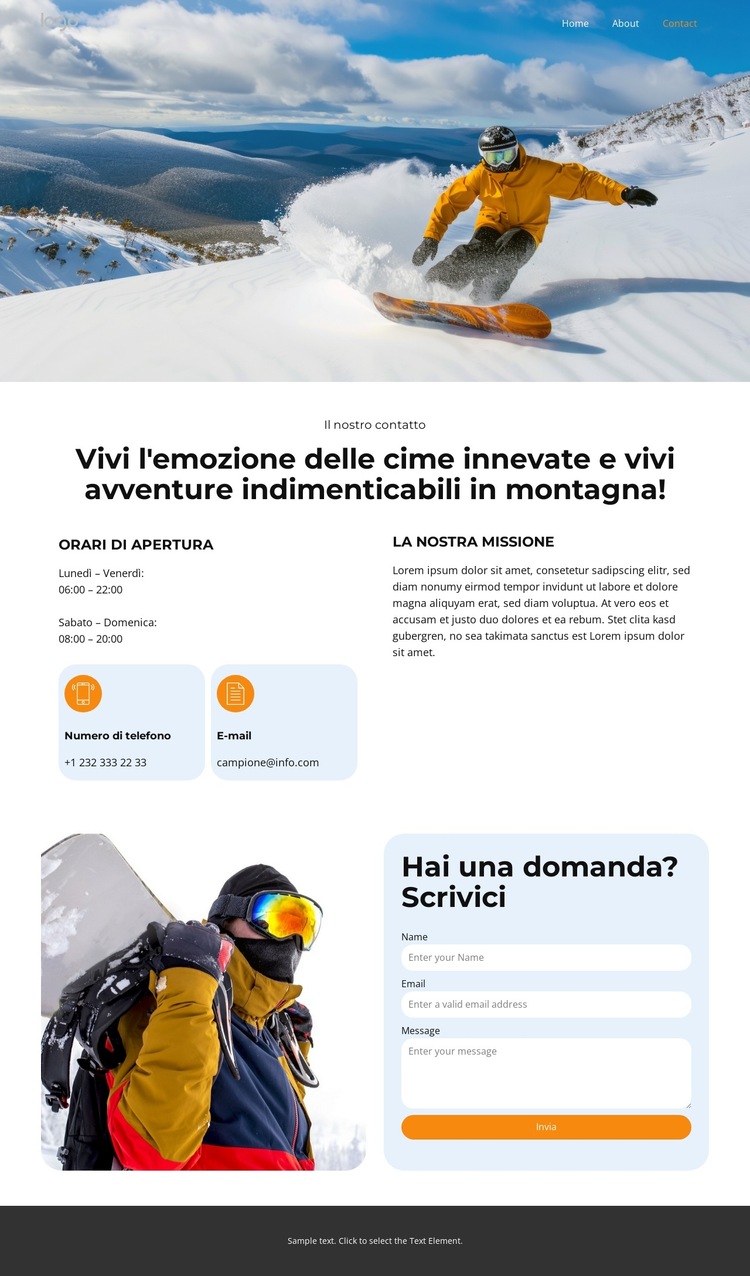 Conquista le piste Modello di sito Web