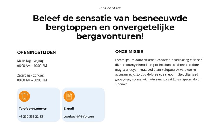 Ontsnappen naar sneeuw HTML-sjabloon