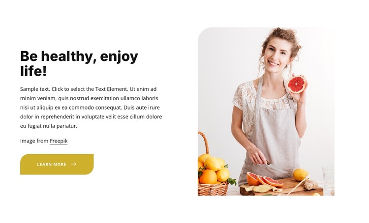 Eating a healthy, balanced diet CSS Template