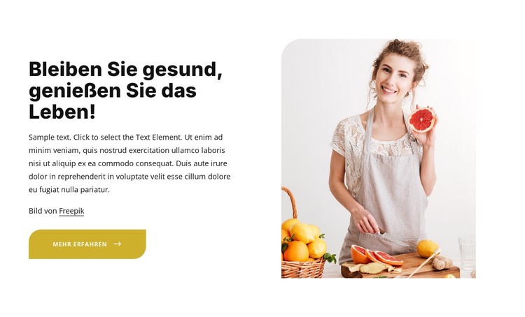 Sich gesund und ausgewogen ernähren CSS-Vorlage